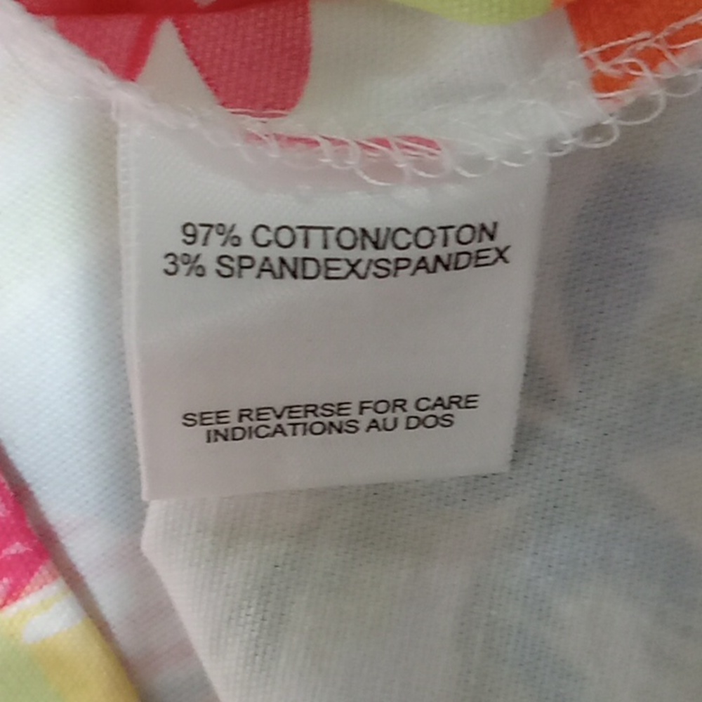 Talbots Tropical Patchwork Print A-line Skirt Cotton Canvas Stretch Sz 10 - Picture 11 of 12